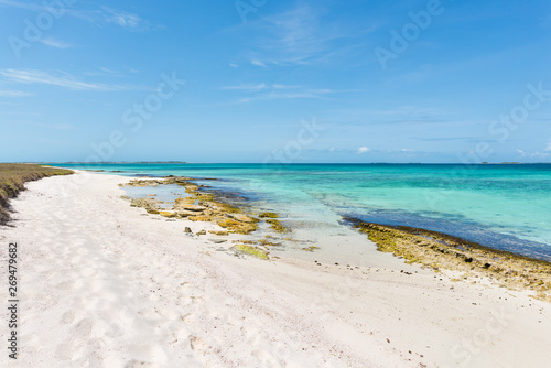 Beautiful Caribbean beach  in Los Roques Archipelago  Venezuela