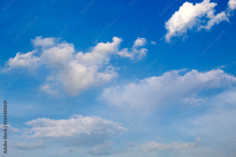 white clouds on blue sky ,nature cloud