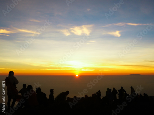 Sunrise at Rinjani Mountain