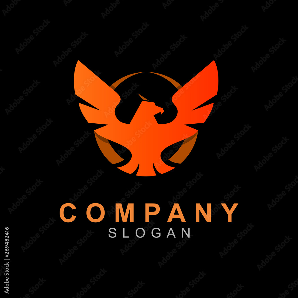 Fototapeta premium eagle logo, circular shape and modern look, army icon