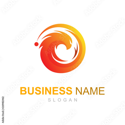 phoenix logo, in the form of a circle, eagle logo with circular