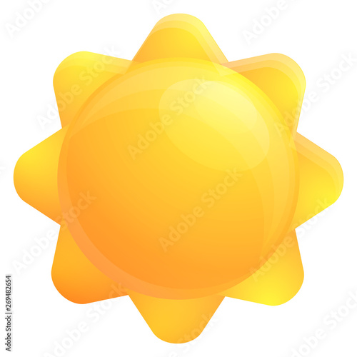 sun icon, vector illustration