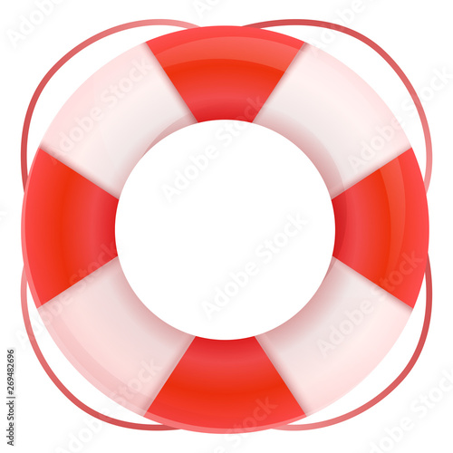 lifebuoy cartoon icon, vector illustration
