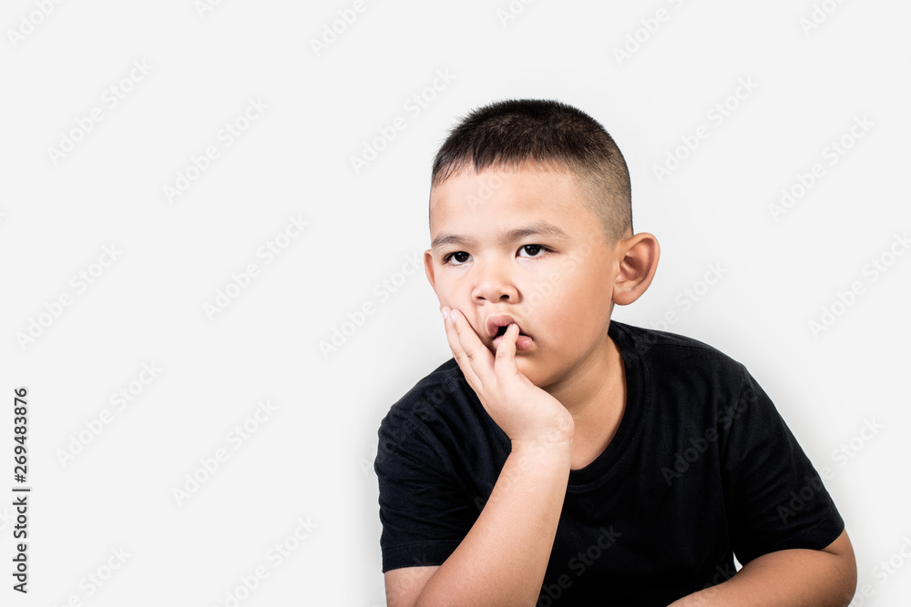 Funny portrait boy studio photo Funny portrait boy studio photo