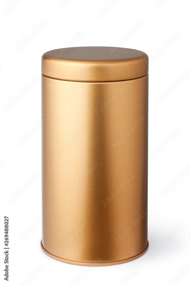 Golden metal tube isolated on white background. Golden metal tube isolated on white background.