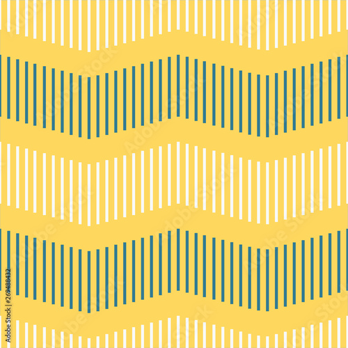 On-trend minimalist seamless pattern with a chevron pattern created by evenly spaced vertical lines. Clean and fresh, great look fo summer resort wear, beach house decor, fashion, textiles and paper.