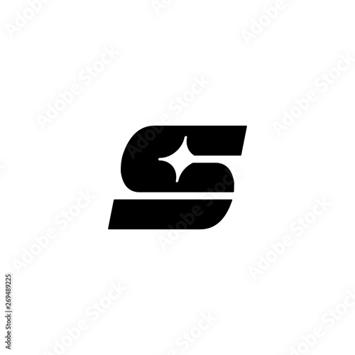 s letter spark logo vector icon illustration