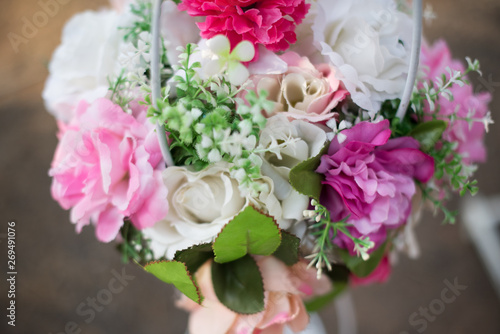 Flowers decorated for wedding background © Johnstocker
