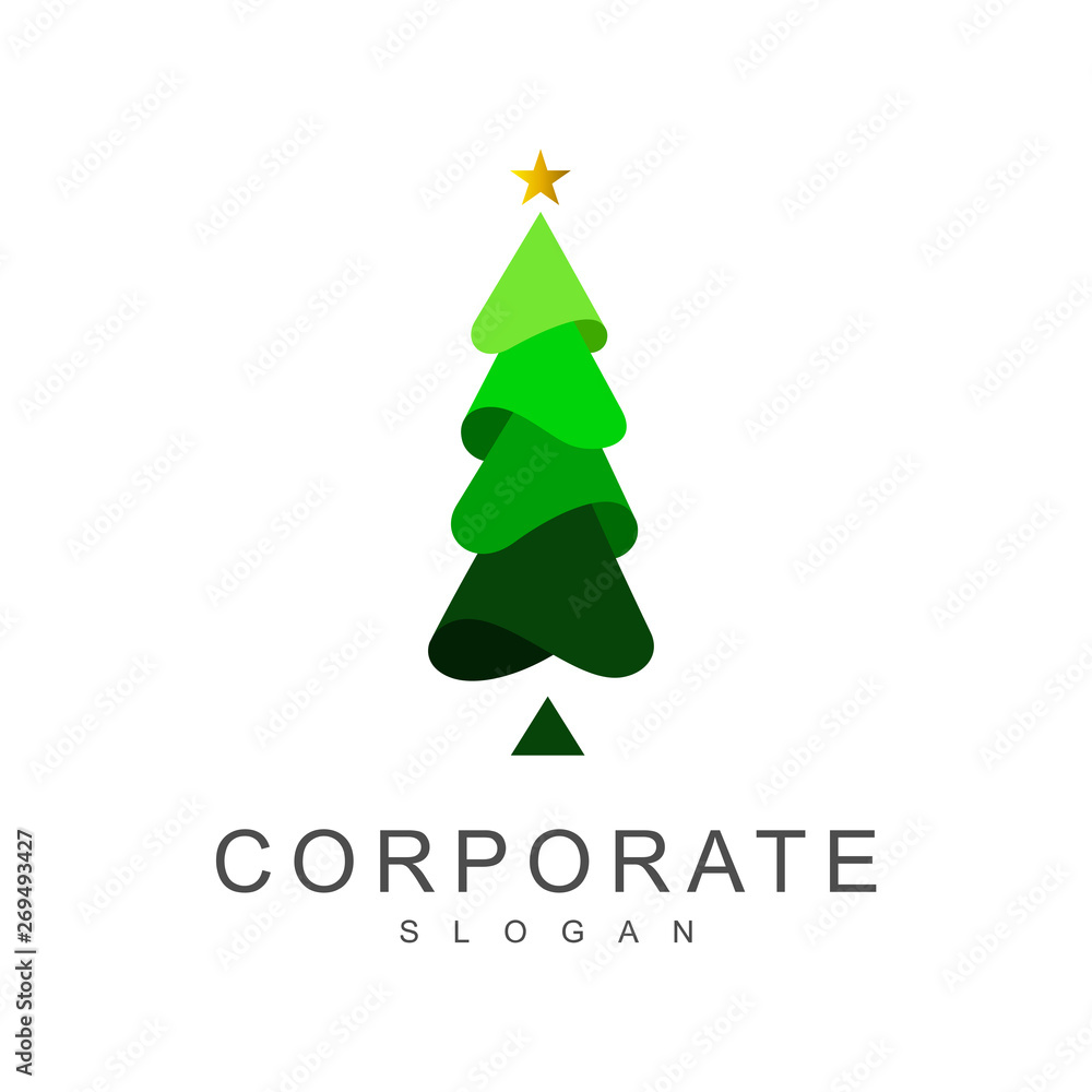 Christmas tree logo, tree logo with simple , logo ready