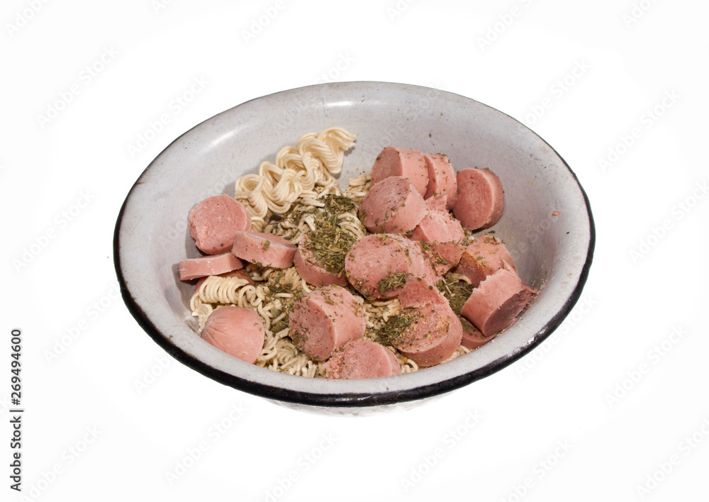 soup in the plate isolated on white background soup in the plate isolated on white background