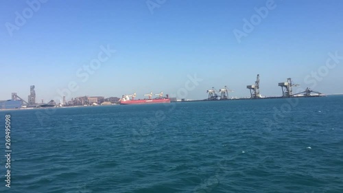 cargo ship in the port
