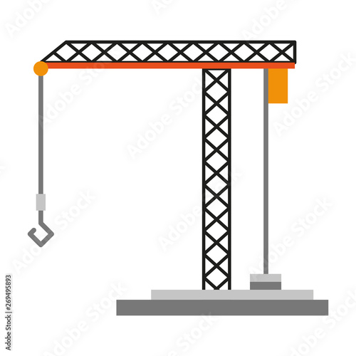 Under Construction crane symbol isolated