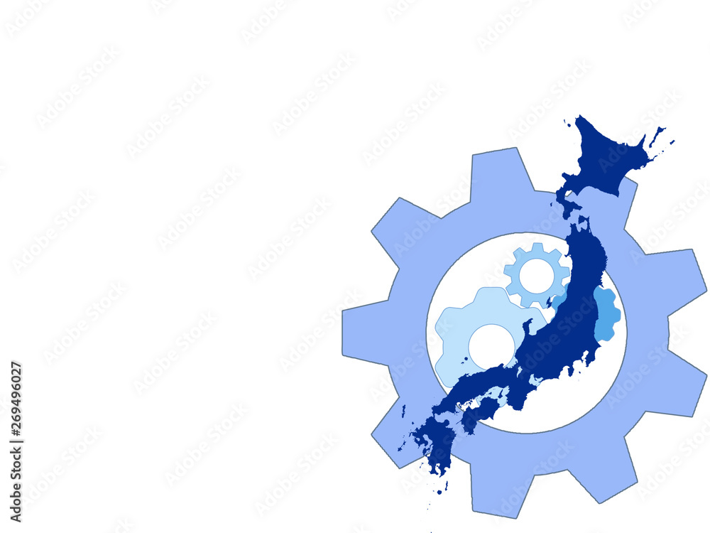 ビジネス背景　日本　日本地図　ビジネス　日本経済　貿易