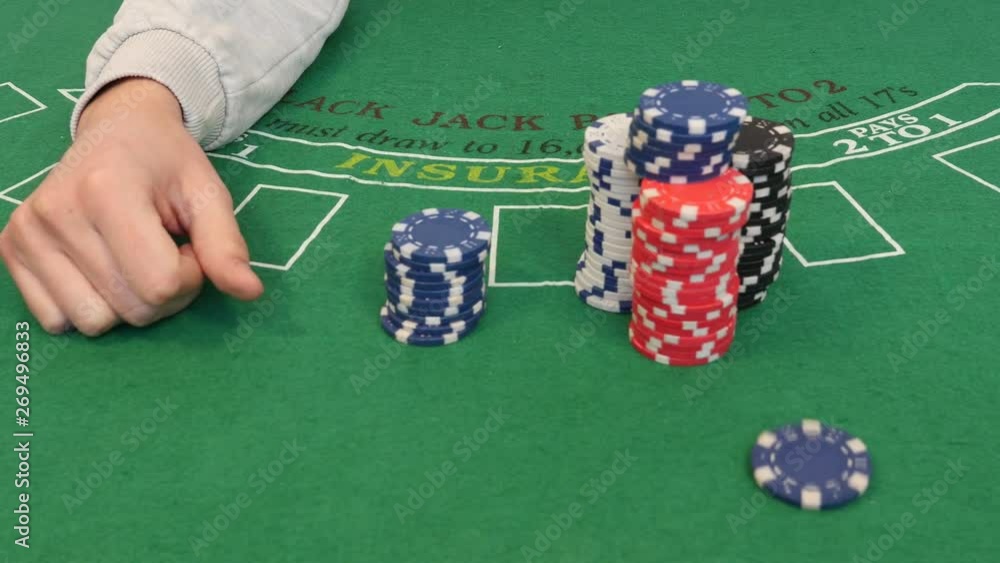Man Playing with Poker Chip in 4k Man Playing with Poker Chip in 4k