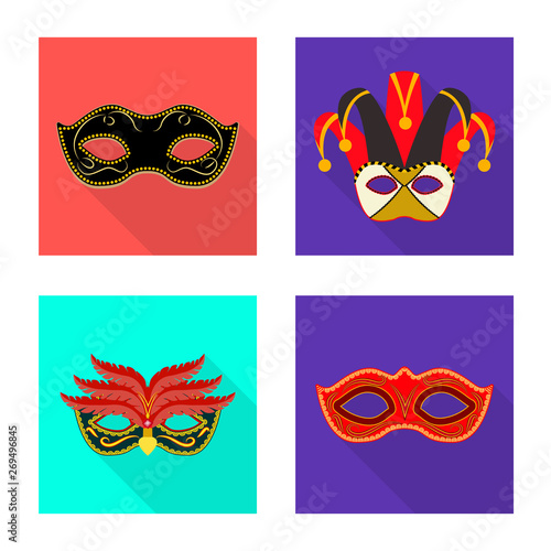 Vector design of luxury and celebration icon. Collection of luxury and hide  stock symbol for web.