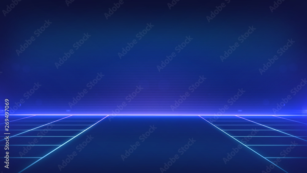 Retro Sci-Fi Background Futuristic landscape of the 80`s. Digital Cyber Surface. Suitable for design in the style of the 1980`s Retro Sci-Fi Background Futuristic landscape of the 80`s. Digital Cyber Surface. Suitable for design in the style of the 1980`s