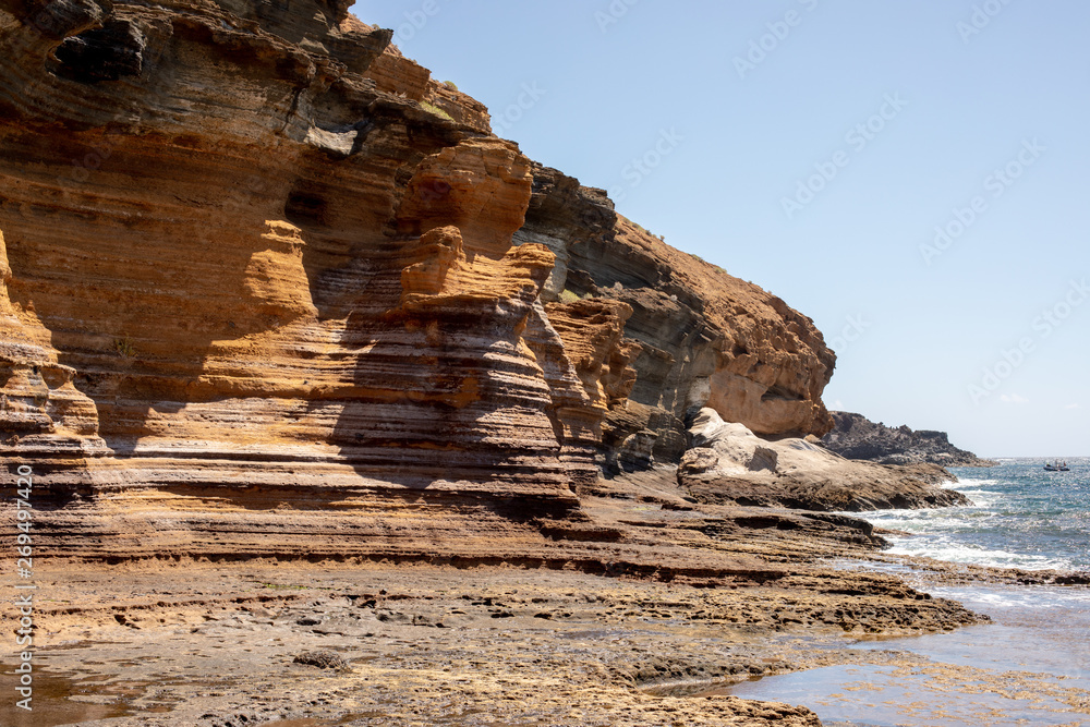 Cliffs along the sea shore
