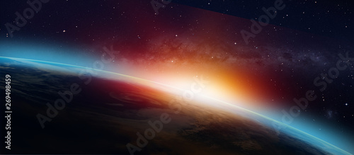 Fotografia Planet Earth with a spectacular sunset Elements of this image furnished by NASA