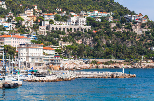 Coastal landscape with Port of Nice, France