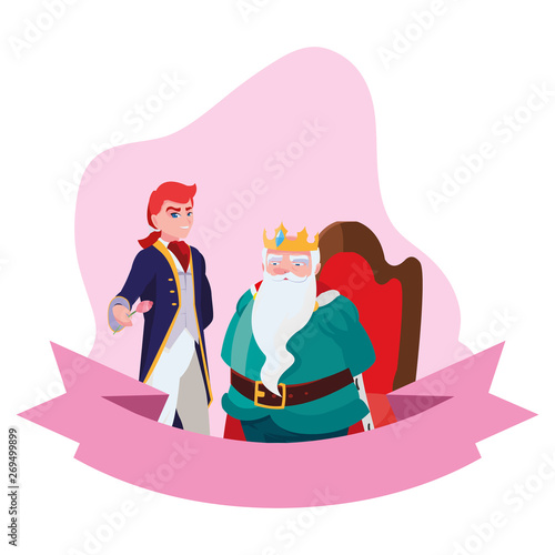 prince charming with king on throne characters