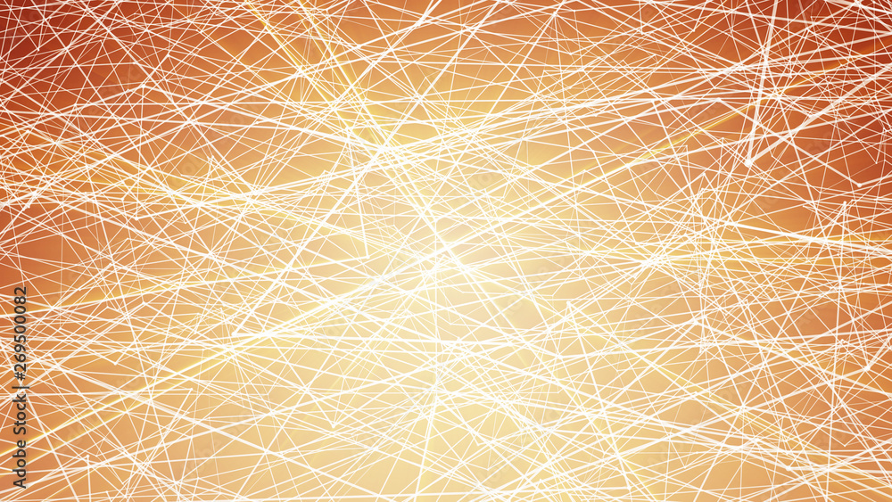 Fototapeta premium Orange Minimalist Lines Background Illustration