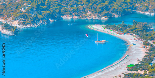 Oludeniz Beach And Blue Lagoon  Oludeniz beach is best beaches in Turkey - Fethiye  Turkey