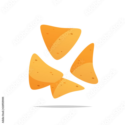 Tortilla chips vector isolated illustration
