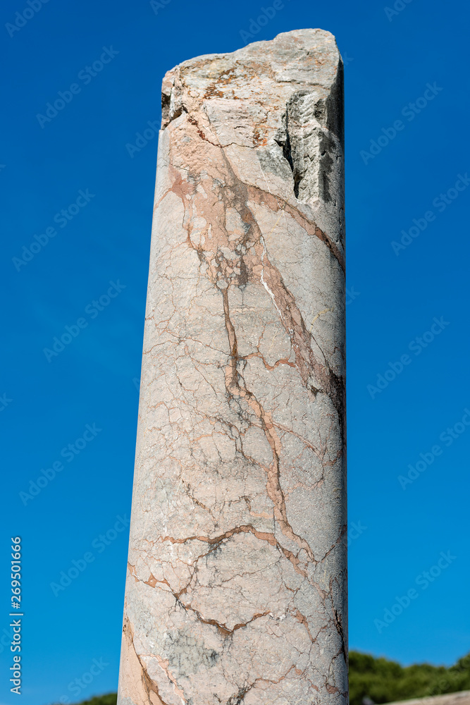 Roman marble broken column - Ostia Antica Rome
