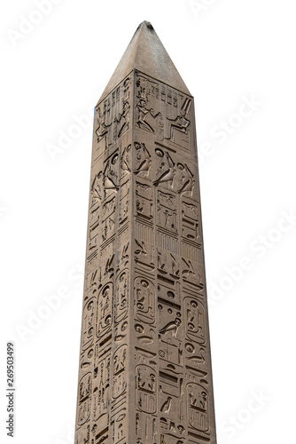 Fotografiet Remining Obelisk of Ramses At The Temple Of Luxor Egypt