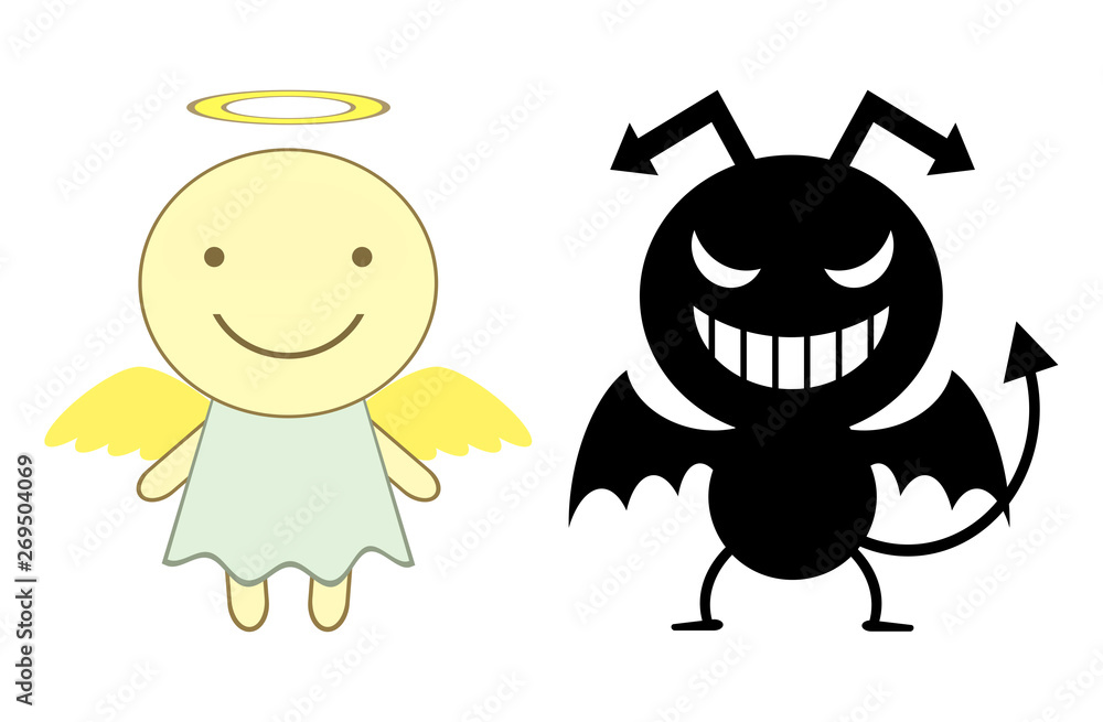 Obraz premium 天使と悪魔