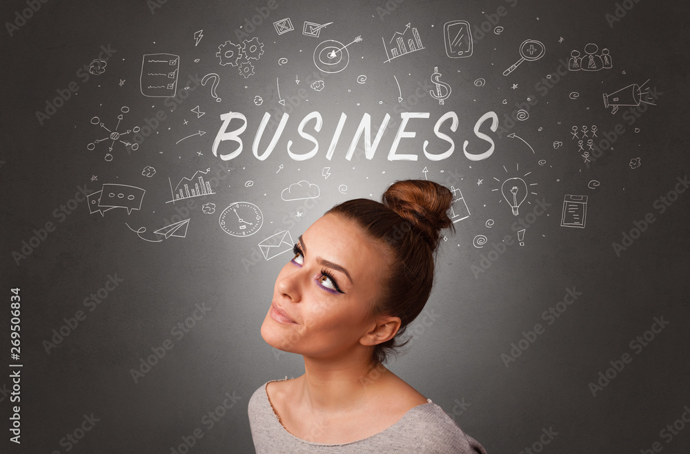 Pretty girl with business task schedule concept
Pretty girl with business task schedule concept