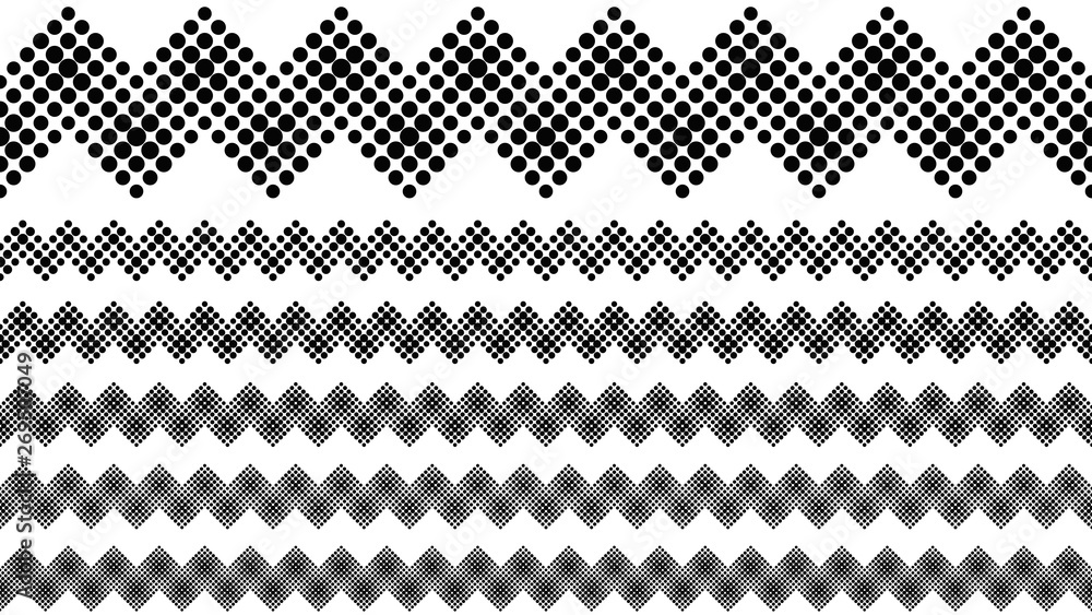 Repeating abstract circle pattern text divider set Repeating abstract circle pattern text divider set