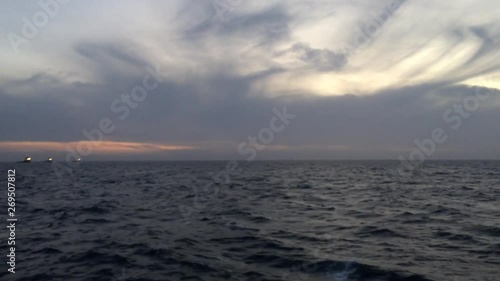 sunset over the sea