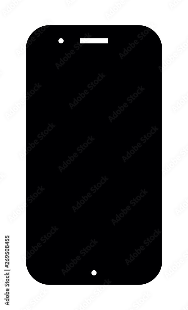 smartphone with blank screen isolated on white smartphone with blank screen isolated on white