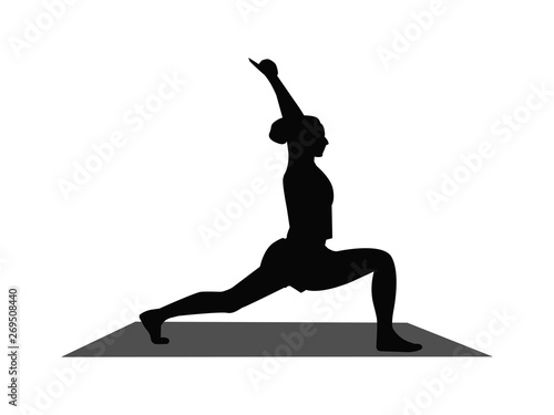 silhouette of woman practicing yoga