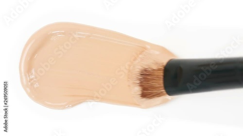 Foundation for face. Cosmetic smears.texture liquid makeup foundation