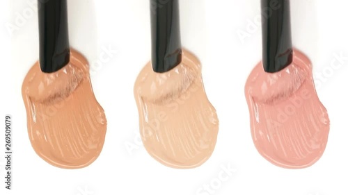 Foundation for face. Cosmetic smears.texture liquid makeup foundation