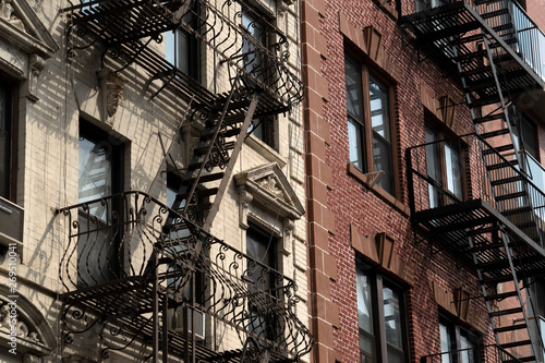 Rusted Fire ladder on abandoned