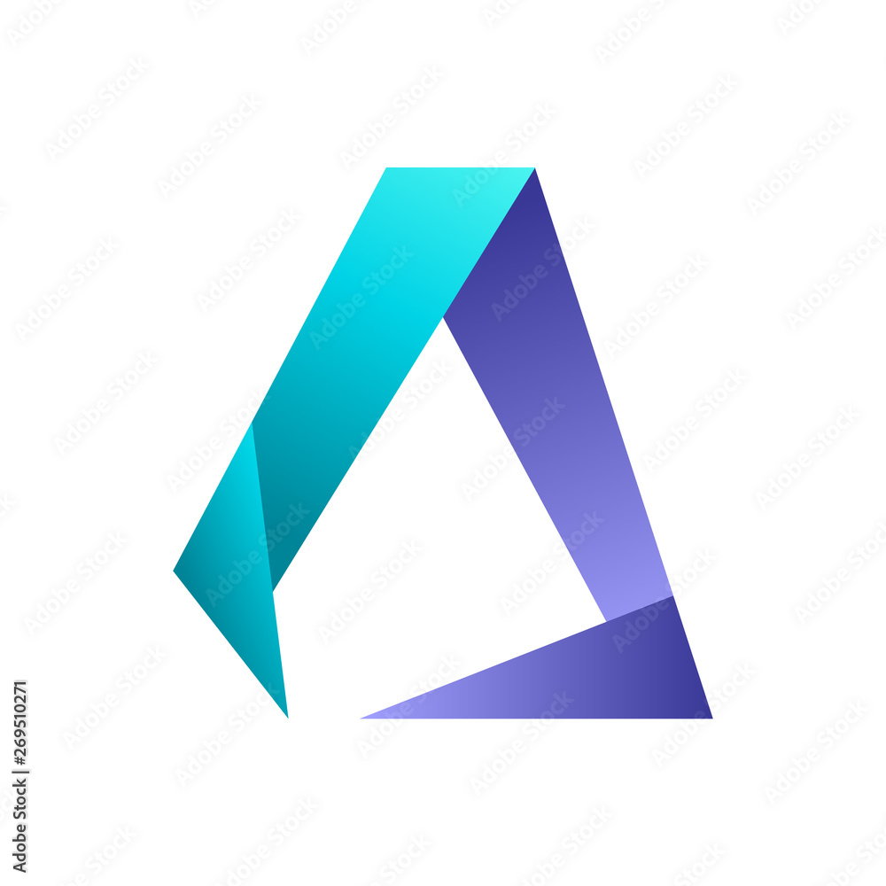 monogram/initial letter a logo design with origami style monogram/initial letter a logo design with origami style