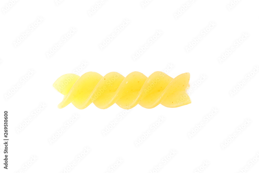 Pasta isolated on white background, closeup. Dry raw whole pasta Pasta isolated on white background, closeup. Dry raw whole pasta