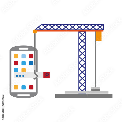 Smartphone operative system software vector illustration