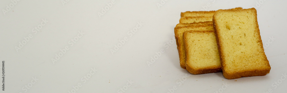 slices of bread on a plate rusk slices of bread on a plate rusk