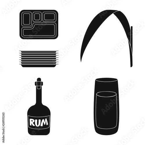 Vector design of sucrose and technology symbol. Collection of sucrose and cane stock vector illustration.