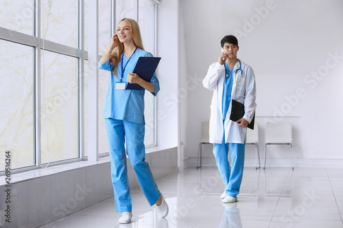 Male doctor and female medi...