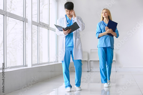 Male doctor and female medi...