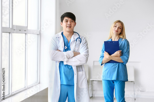 Male doctor and female medi...