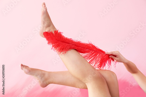 Beautiful young woman with ...