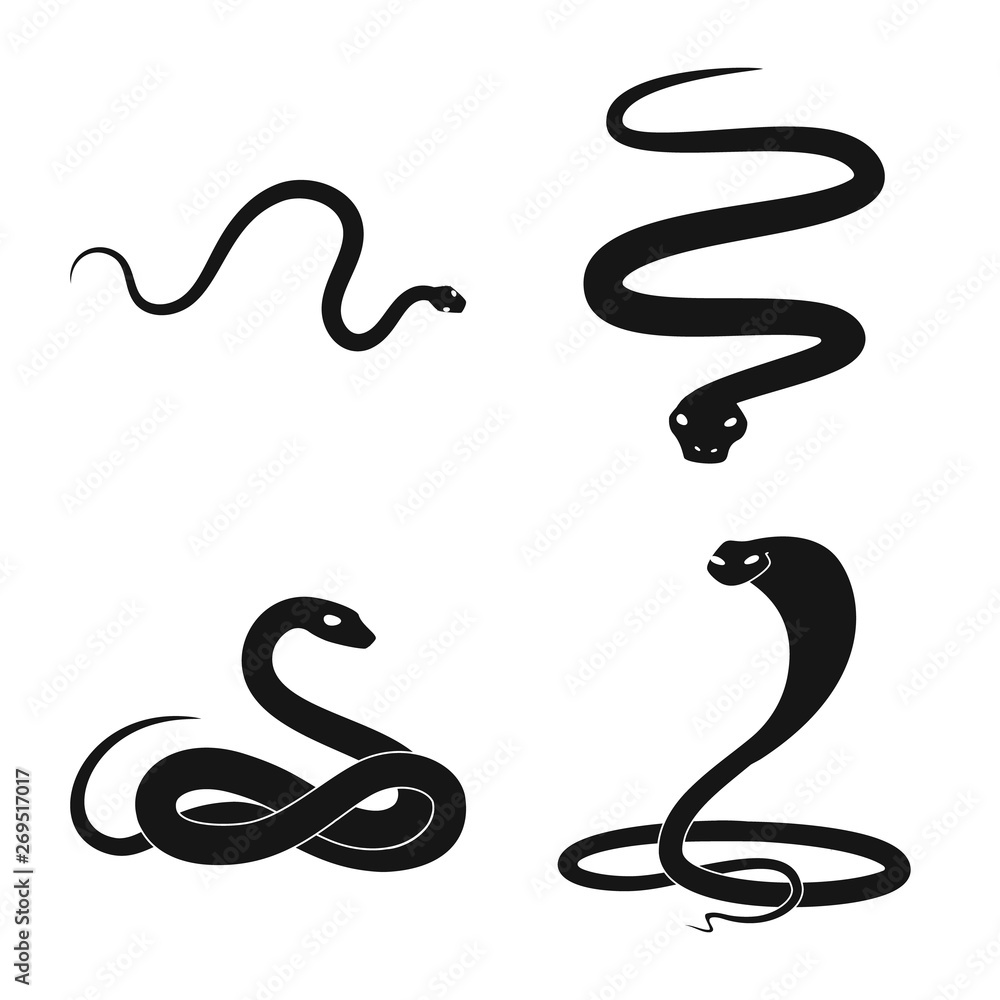 Fototapeta premium Vector illustration of nature and medicine logo. Set of nature and evil stock vector illustration.