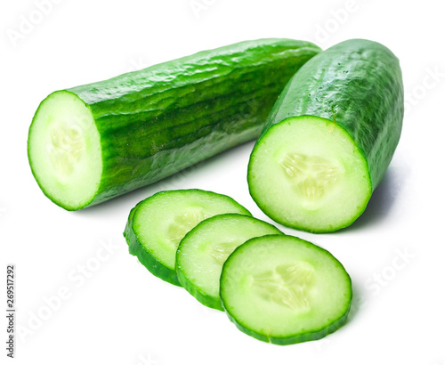 Cucumber isolated on white background