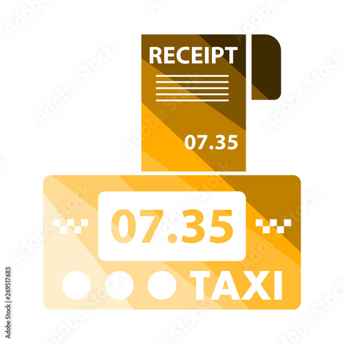 Taxi Meter With Receipt Icon